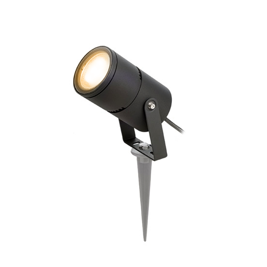 Reflector LED reglabil exterior cu sticlă de acoperire satinată și opțiune de unghi 8-30 °, ROSS ZOOM antracit 230V 9W 8 30° IP65 3000K