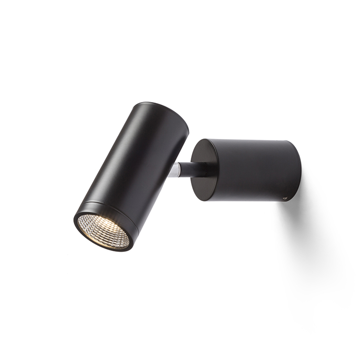 Reflector LED tubular de tavan cu posibilitatea setării, BOGARD de negru mat 230V 5W 40° 3000K