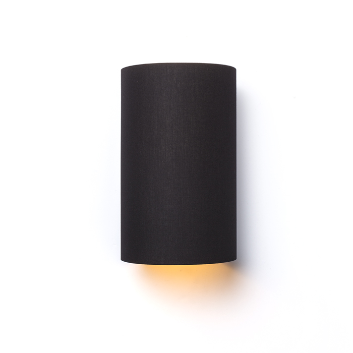 RON W 15/25 de perete poligot negru/folie aurie 230V LED E27 15W