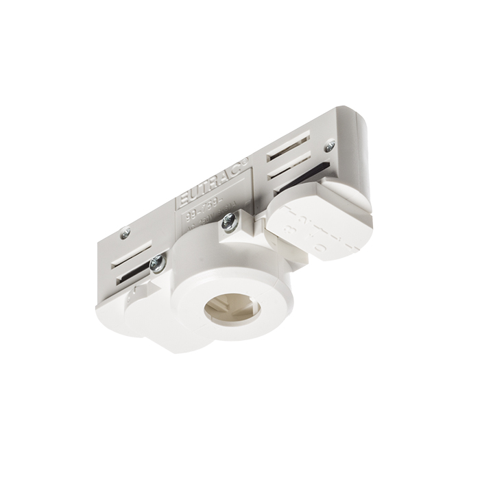 Sarcină maximă 5 kg și 10A, EUTRAC adaptor pentru șină cu 3-circuite alb 230V