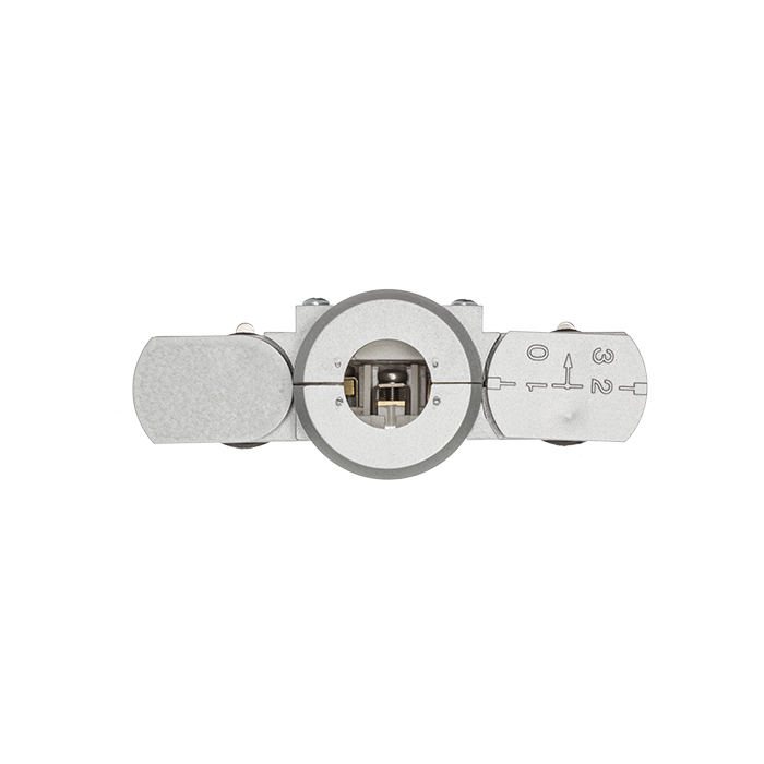 Sarcină maximă 5 kg și 10A, EUTRAC adaptor pentru șină cu 3-circuite gri argintiu 230V