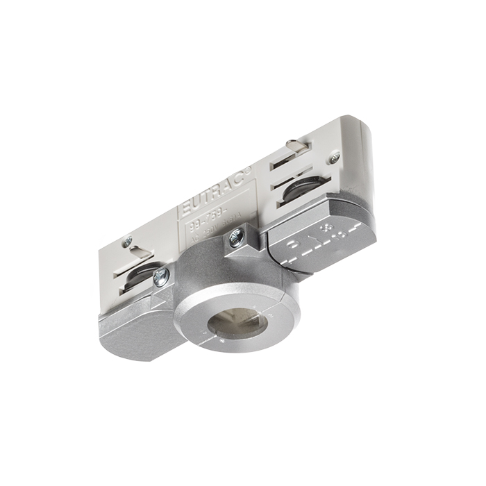 Sarcină maximă 5 kg și 10A, EUTRAC adaptor pentru șină cu 3-circuite gri argintiu 230V