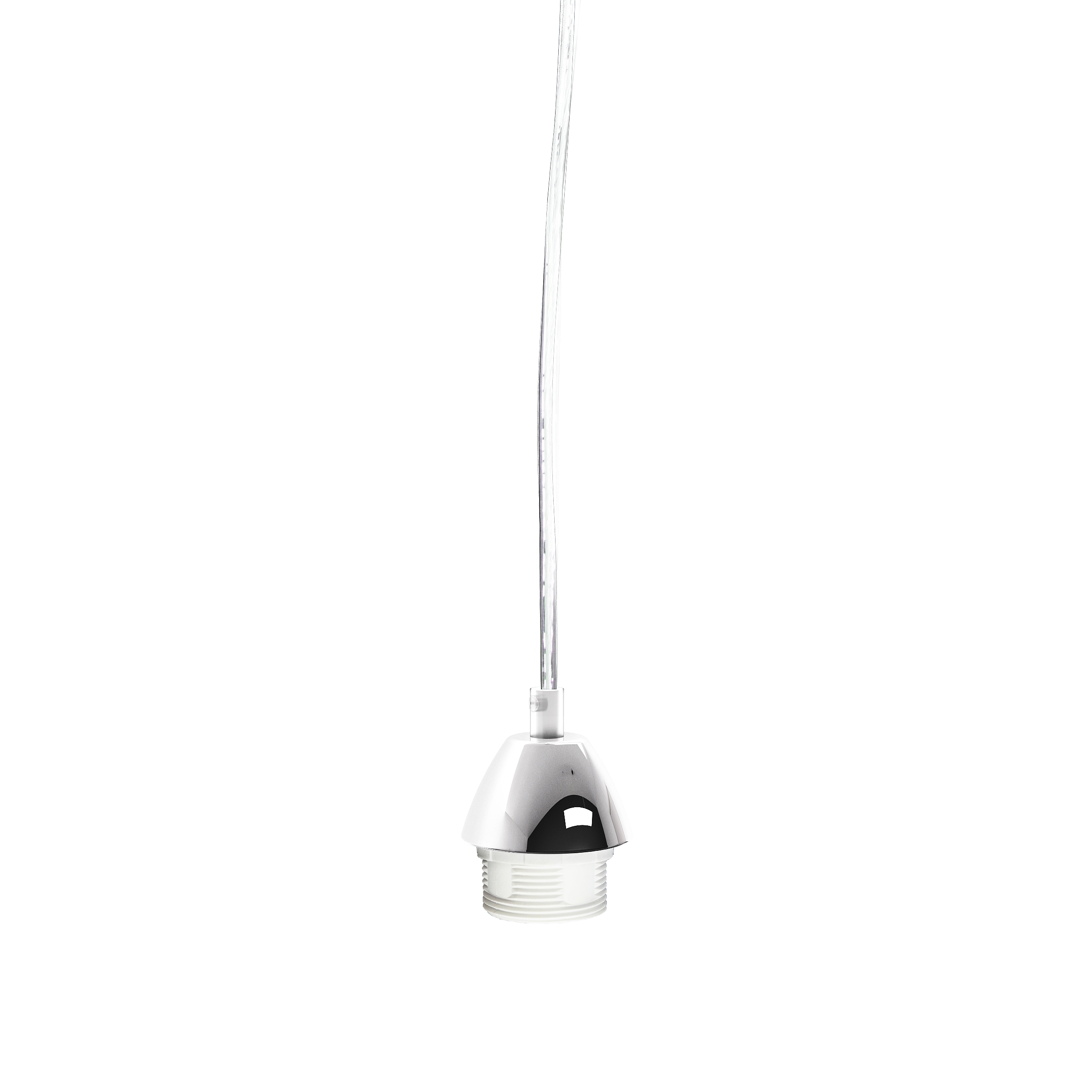 Set pentru suspendare cu elemente cromate, cablu transparent și soclu E27, ENZO suspendat crom 230V LED 15W