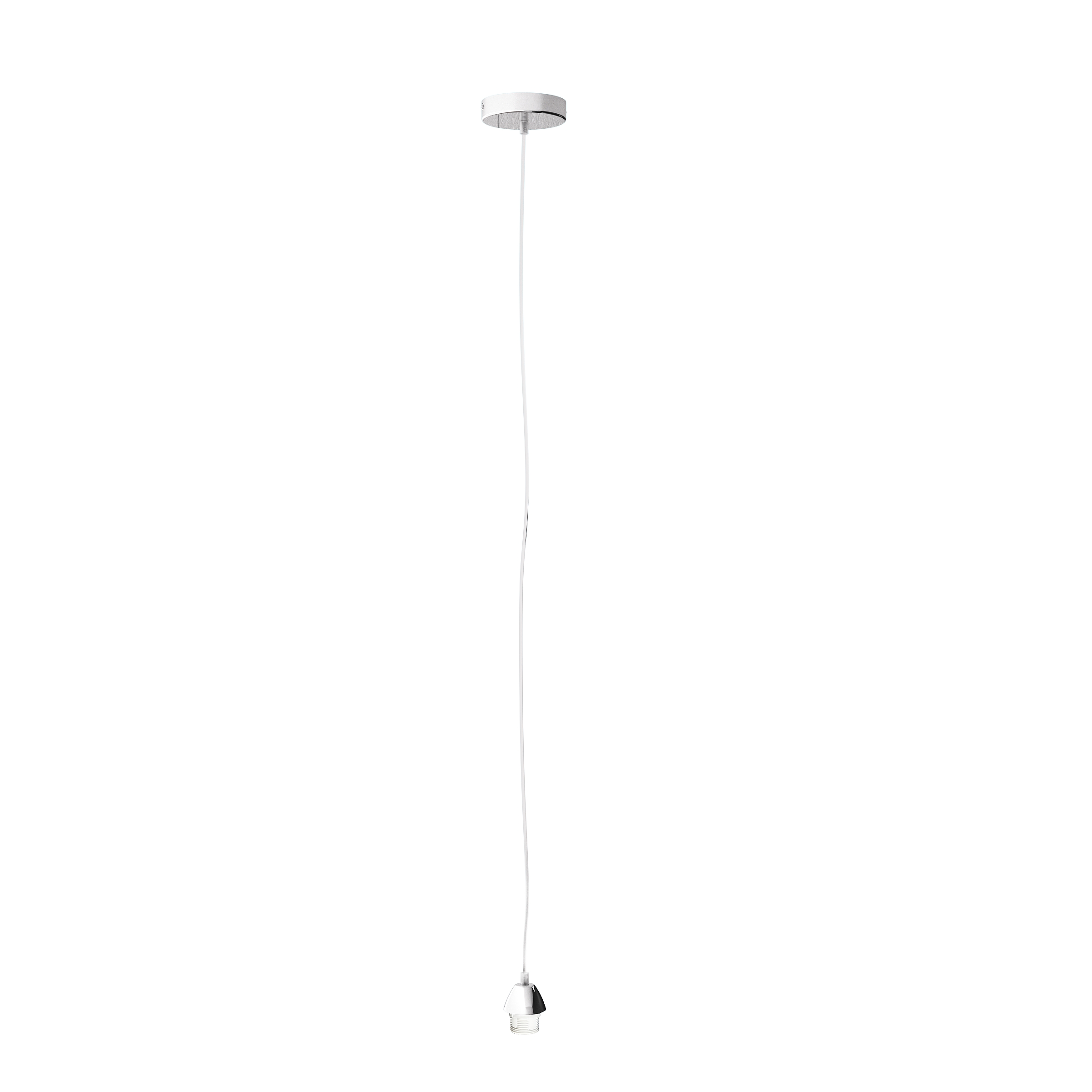 Set pentru suspendare cu elemente cromate, cablu transparent și soclu E27, ENZO suspendat crom 230V LED 15W