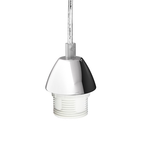 Set pentru suspendare cu elemente cromate, cablu transparent și soclu E27 ENZO, suspendat, crom, 230V, LED, 15W