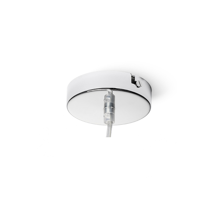 Set pentru suspendare cu elemente cromate, cablu transparent și soclu E27, ENZO suspendat crom 230V LED 15W