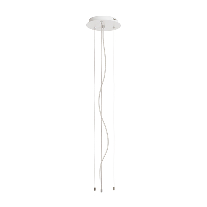 Set potrivit pentru suspensie corpurile de iluminat MEZZO cu diametru de 40 or 60 cm, MEZZO 40/60 suspendat alb 230V
