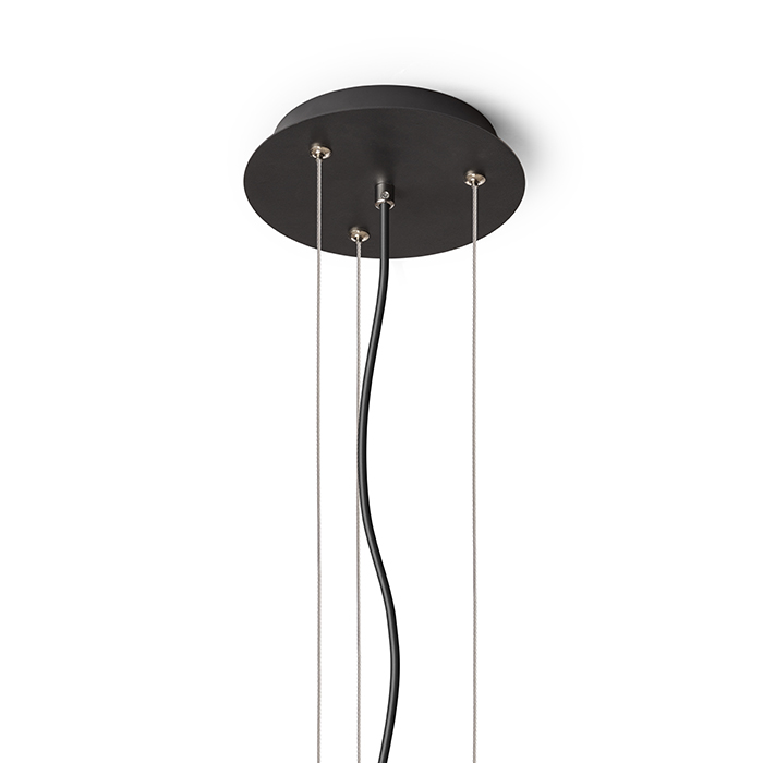 Set potrivit pentru suspensie corpurile de iluminat MEZZO cu diametru de 40 or 60 cm, MEZZO 40/60 suspendat negru 230V