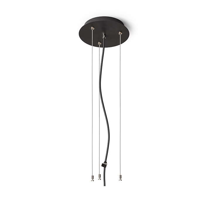 Set potrivit pentru suspensie corpurile de iluminat MEZZO cu diametru de 40 or 60 cm, MEZZO 40/60 suspendat negru 230V