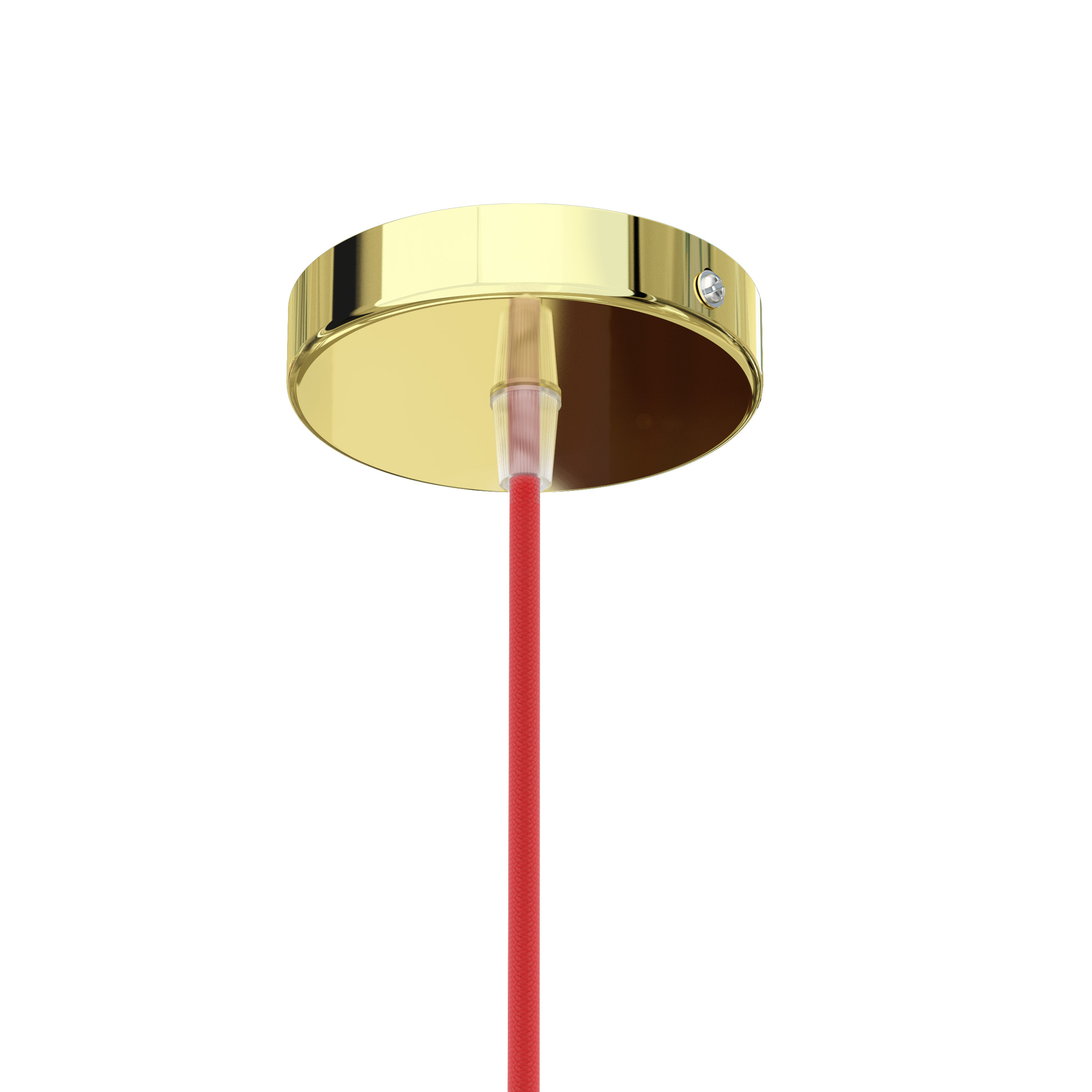 Set suspendat cu bază circulară metalică aurie, cablu textil și dulie metalică E27, ELISA BAU+CR+DAU 230V LED 15W