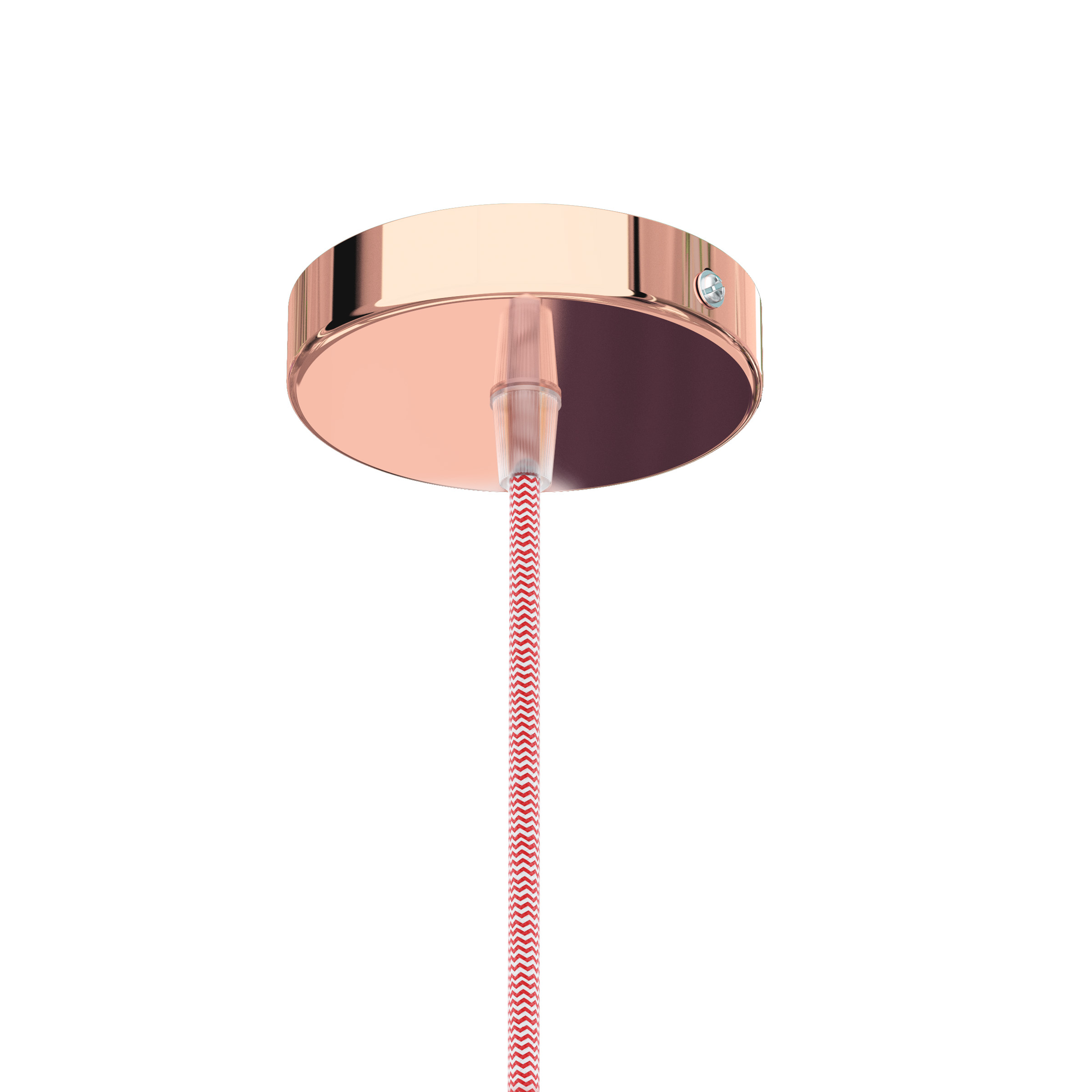 Set suspendat cu bază circulară metalică cupru, cablu textil și dulie metalică E27, ELISA BC+CR/A+DCU 230V LED 15W