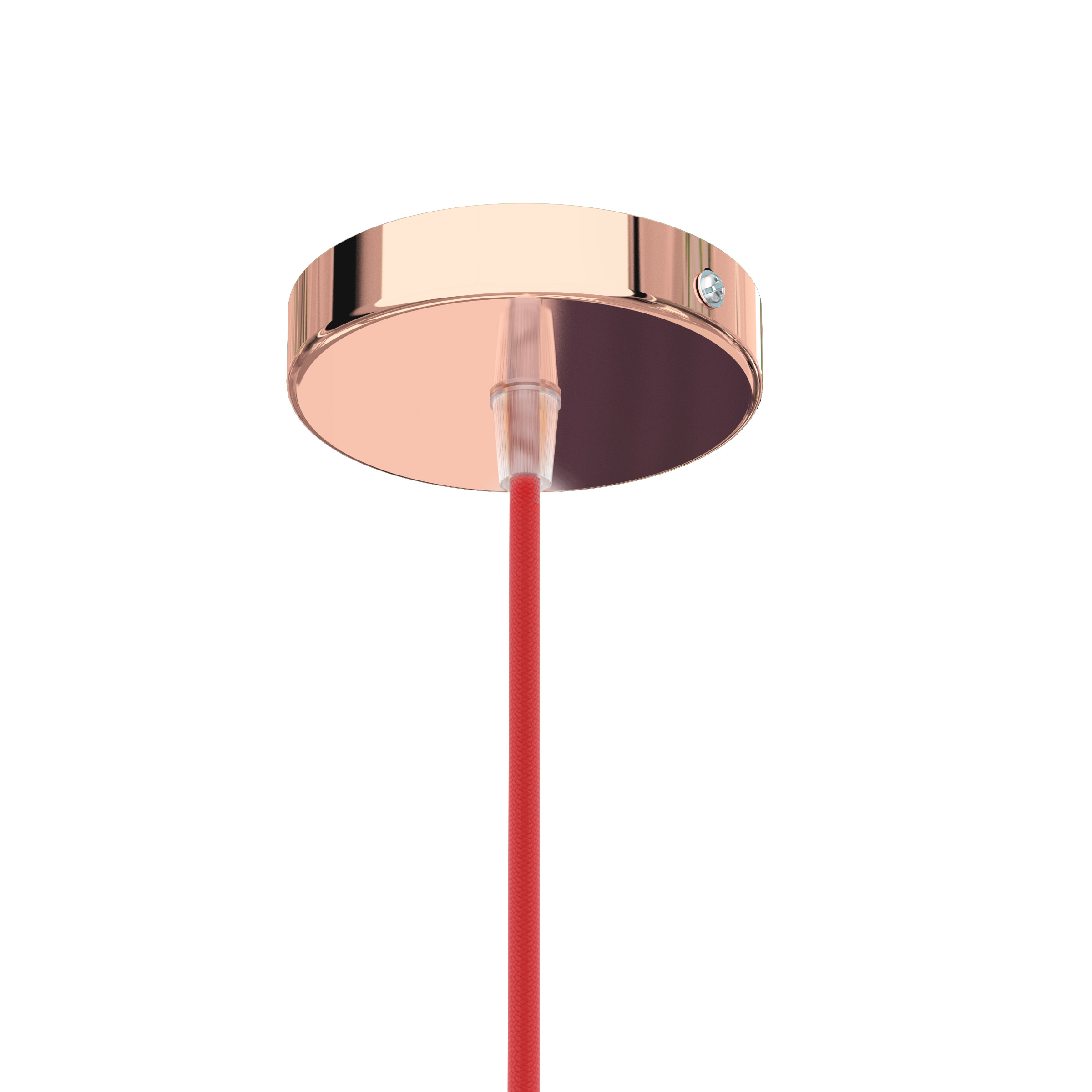 Set suspendat cu bază circulară metalică cupru, cablu textil și dulie metalică E27, ELISA BC+CR+DCU 230V LED 15W