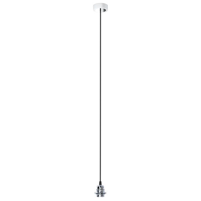 Set suspendat cu bază din aluminiu vopsit, dulie metalică E27 și cablu textil, HEX BA+CN+DCR+CACR1 230V LED 15W