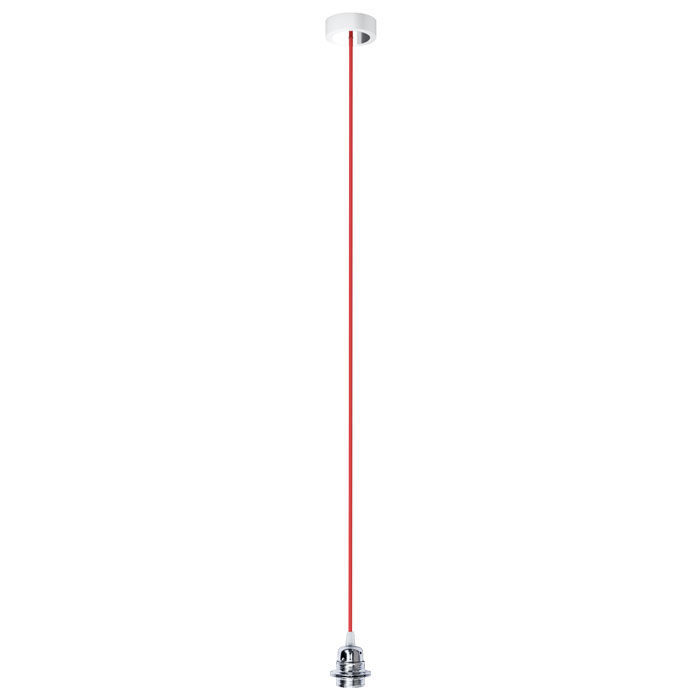 Set suspendat cu bază din aluminiu vopsit, dulie metalică E27 și cablu textil, HEX BA+CR+DCR+CACR1 230V LED 15W