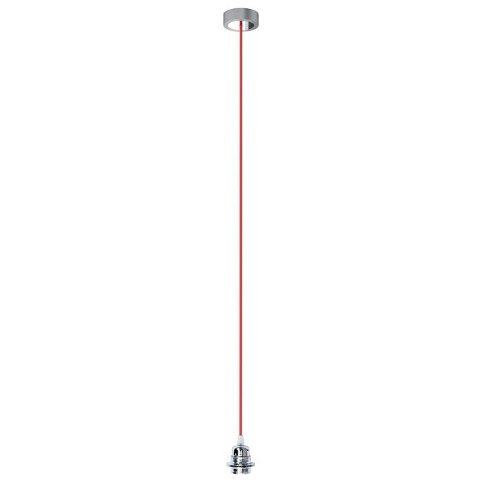 Set suspendat cu bază din aluminiu vopsit, dulie metalică E27 și cablu textil, HEX BGA+CR+DCR+CACR1 230V LED 15W
