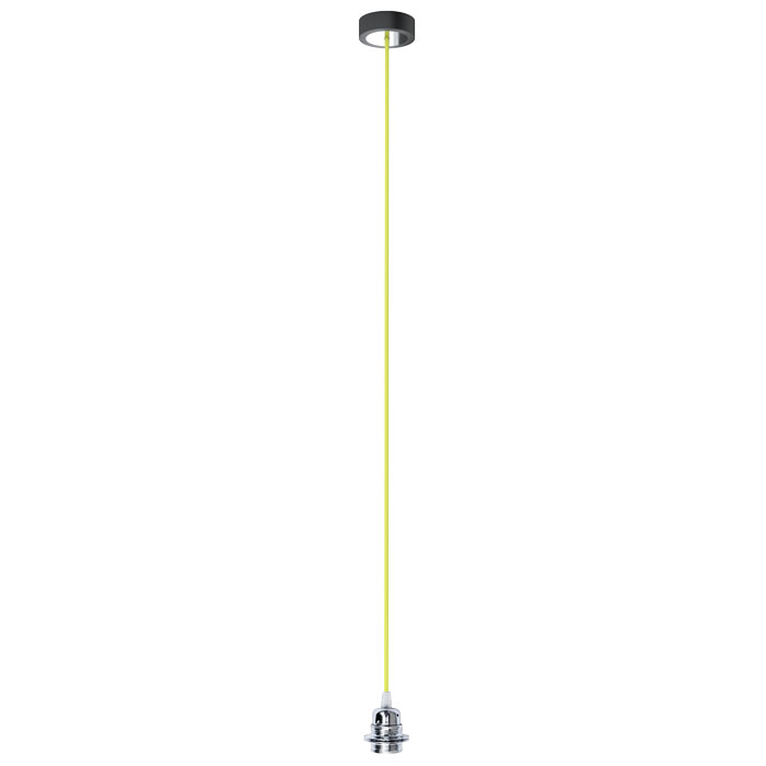 Set suspendat cu bază din aluminiu vopsit, dulie metalică E27 și cablu textil, HEX BN+CL+DCR+CACR1 230V LED 15W