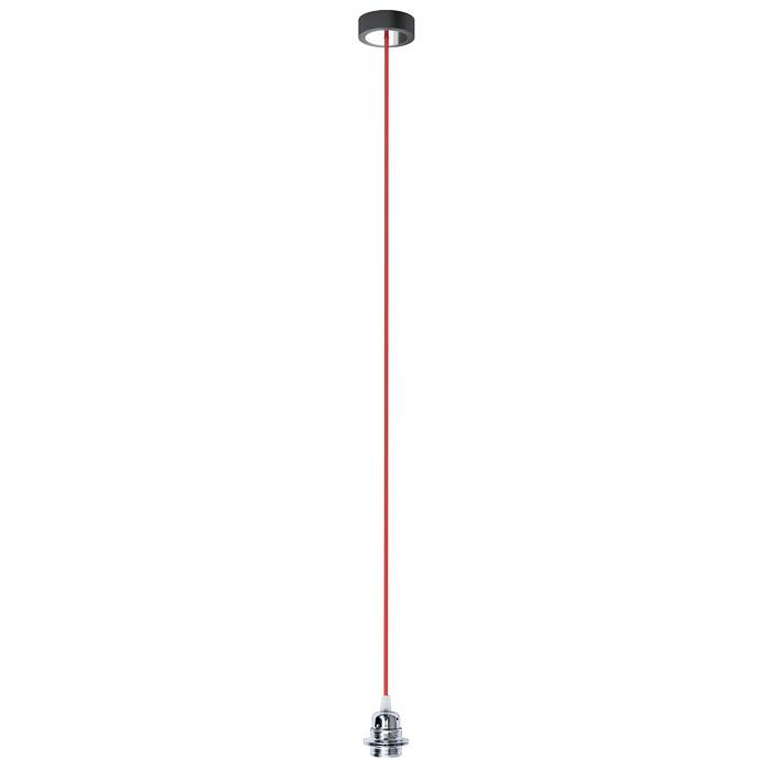 Set suspendat cu bază din aluminiu vopsit, dulie metalică E27 și cablu textil, HEX BN+CR+DCR+CACR1 230V LED 15W