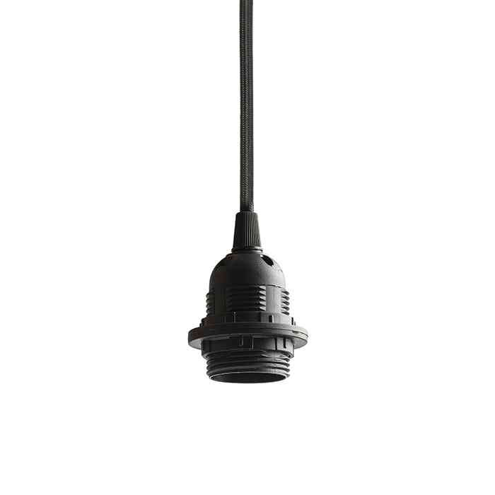 Set variabil potrivit pentru folosire cu un bec decorativ sau pentru suspendare la abajururi ușoare, SPIDER I set suspendat negru 230V LED E27 15W