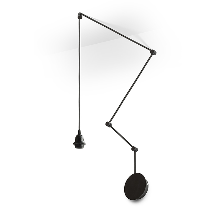 Set variabil potrivit pentru folosire cu un bec decorativ sau pentru suspendare la abajururi ușoare, SPIDER I set suspendat negru 230V LED E27 15W