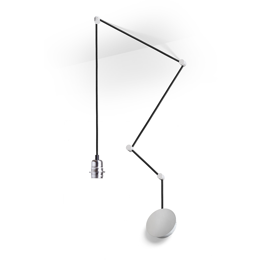 Set variabil potrivit pentru folosire cu un bec decorativ sau pentru suspendare la abajururi ușoare, SPIDER I set suspendat negru crom 230V LED E27 15W