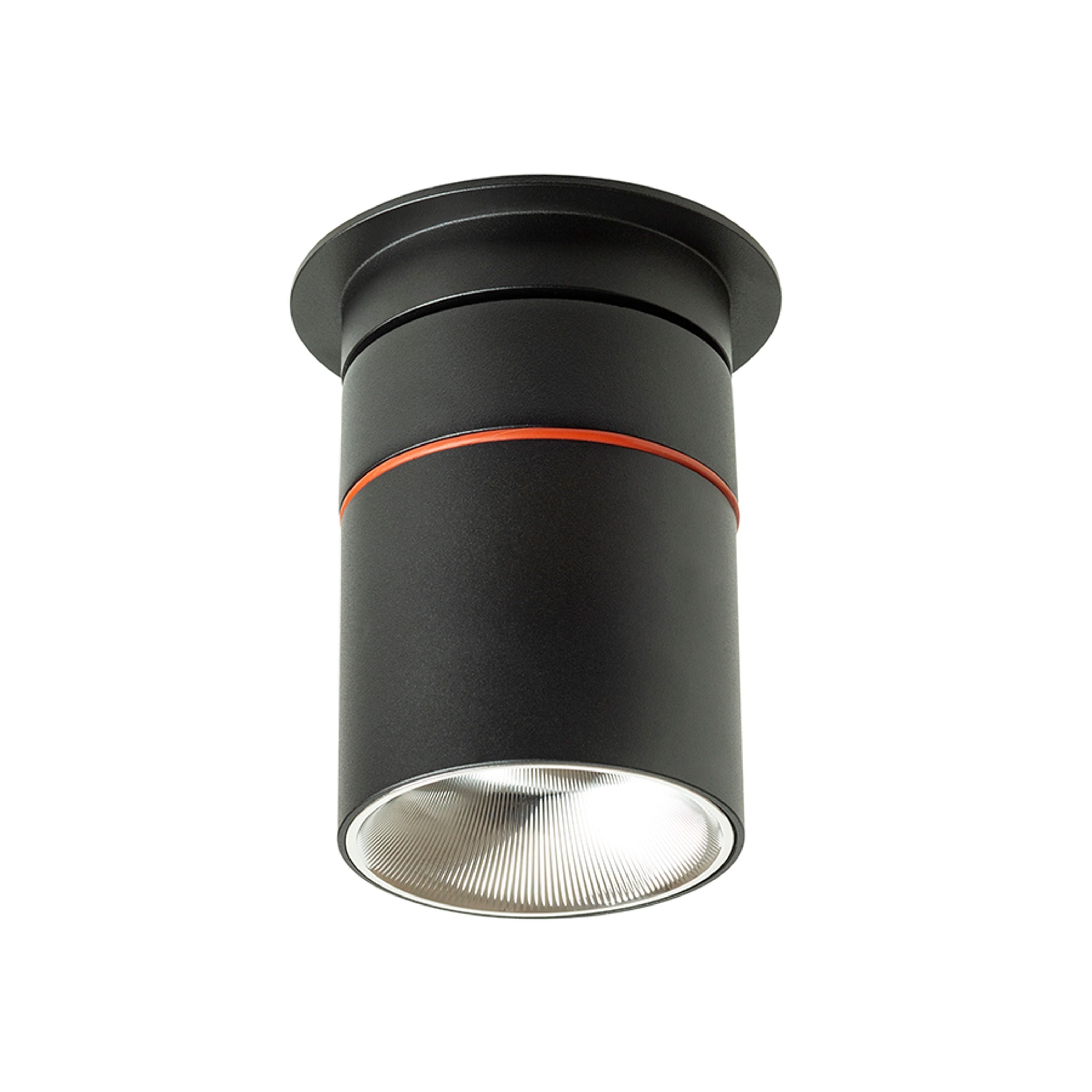 Lumina cu LED-uri basculante partial incastrate, cu un reflector decorativ intern, AUGUSTA încastrat negru crom 230V LED 12W 36° 3000K