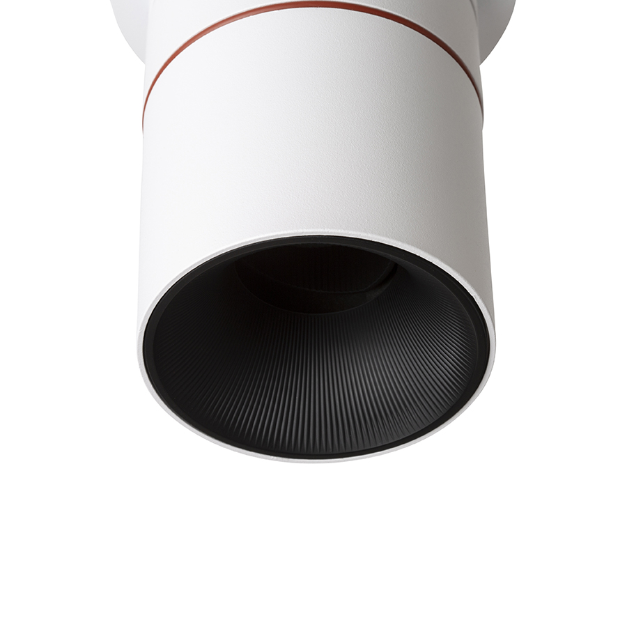 Lumina cu LED-uri basculante partial incastrate, cu un reflector decorativ intern, AUGUSTA încastrat negru crom 230V LED 12W 36° 3000K