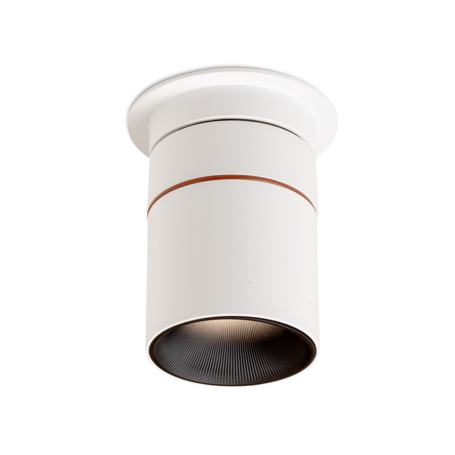 Lumina cu LED-uri basculante partial incastrate, cu un reflector decorativ intern, AUGUSTA încastrat negru crom 230V LED 12W 36° 3000K