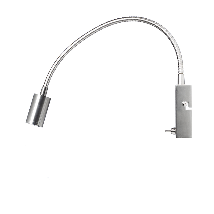 Spot cu LED cu gât flexibil, VERSA de perete nichel mat 230V 3W 40° 3000K