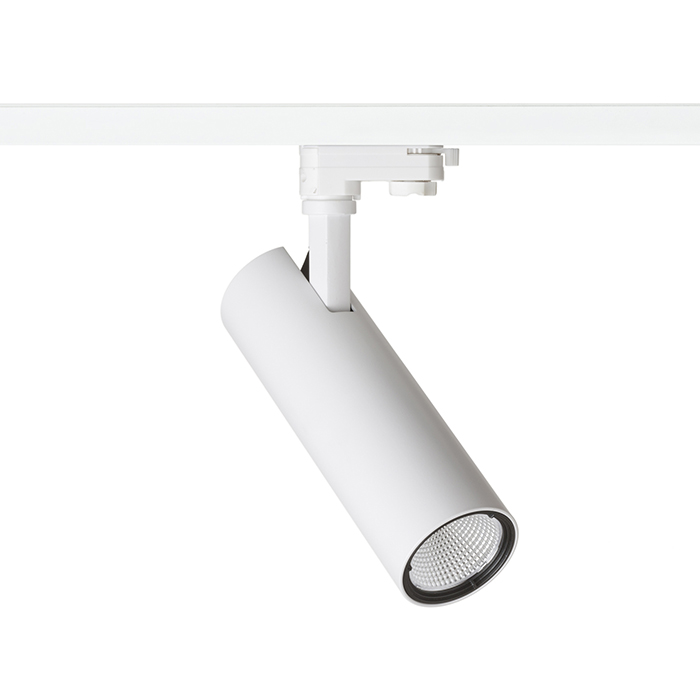 Spot de mare putere pentru piese cu 3-circuite cu sursă de lumină LED integrată, BAHIA șină cu alb 230V 28W 38° 3000K