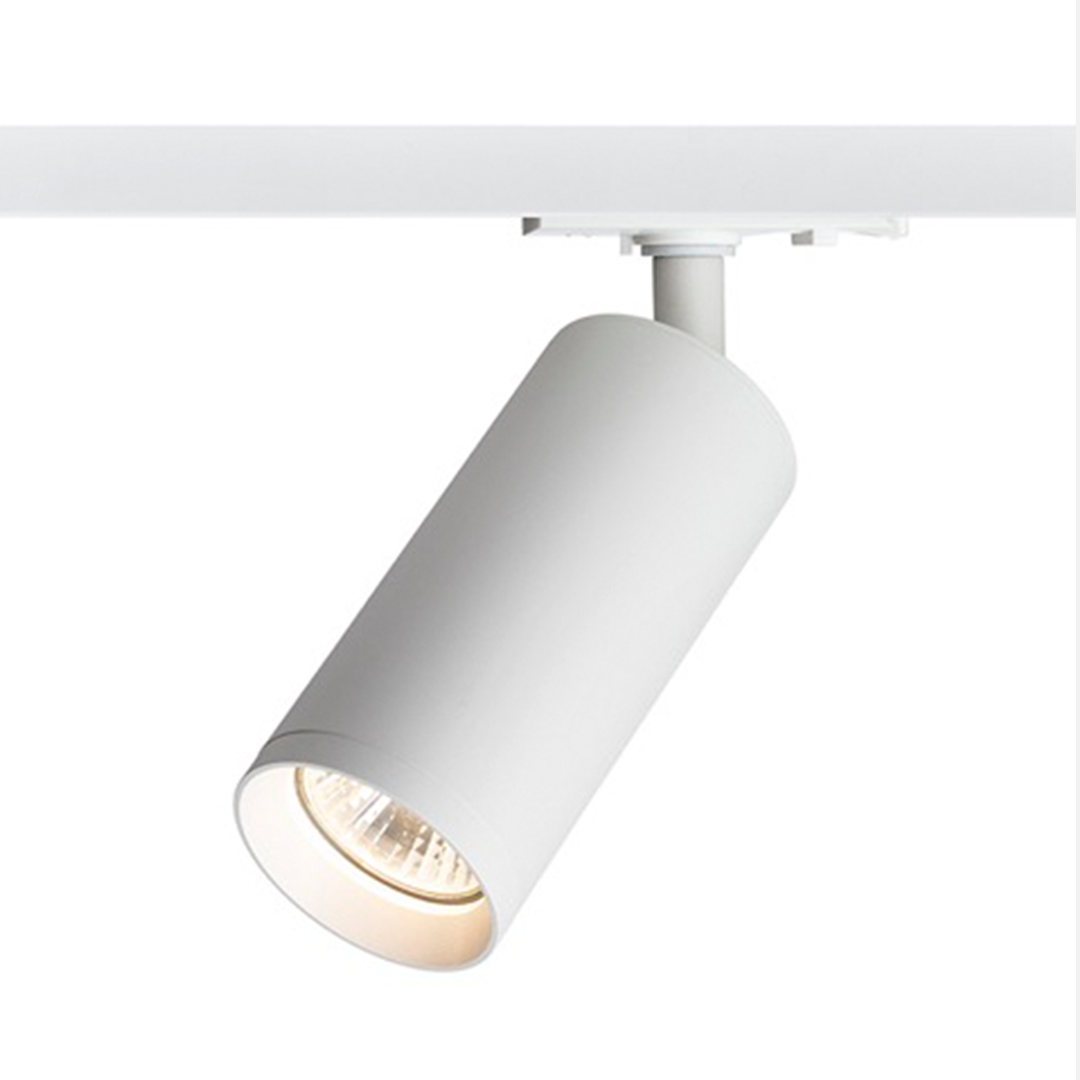 Spot electric cilindric minimalist cu o priză GU10 pentru șină cu 1-circuit, BELENOS cu negru 230V LED 9W