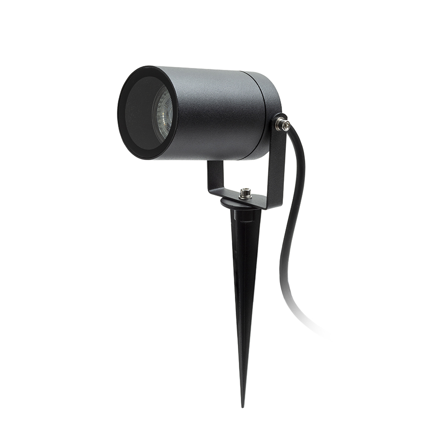 Spot exterior din aluminiu pe un varf pentru surse de lumina LED GU10, NAVONA cu vârf antracit 230V 8W IP54