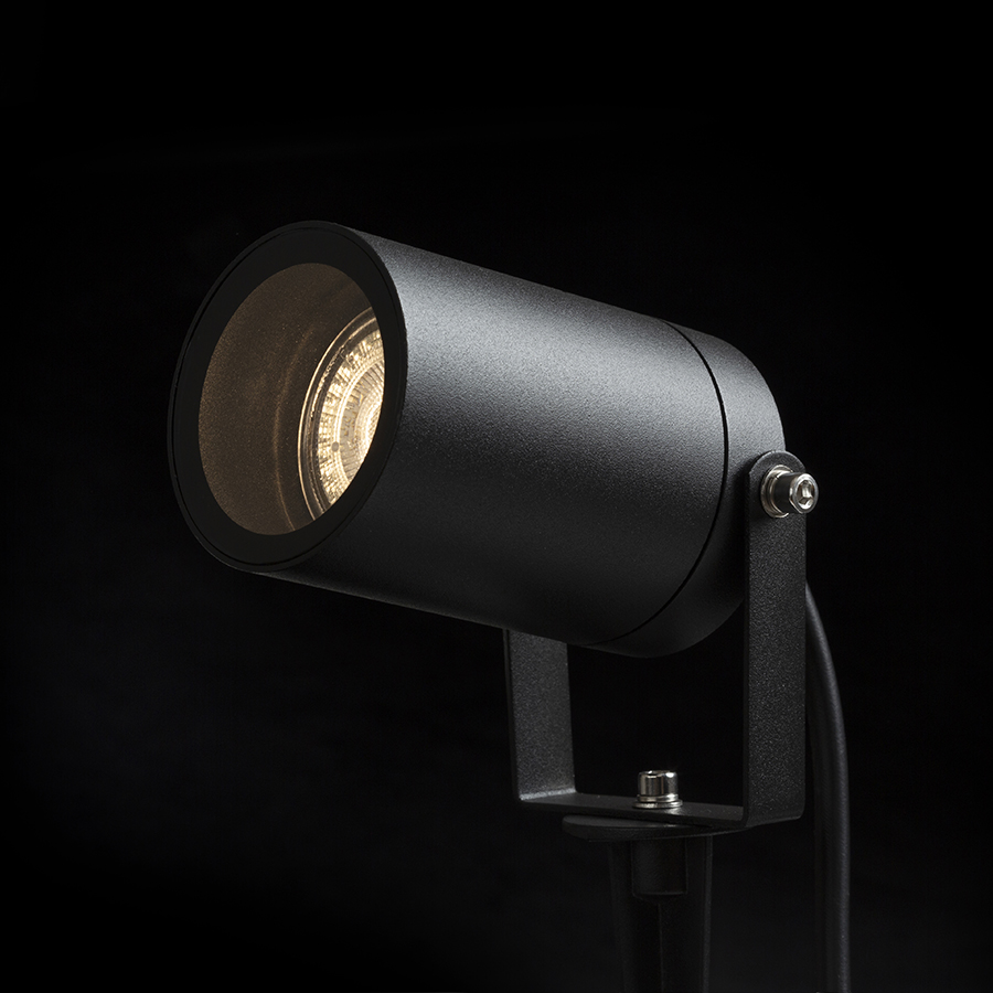 Spot exterior din aluminiu pe un varf pentru surse de lumina LED GU10, NAVONA cu vârf antracit 230V 8W IP54