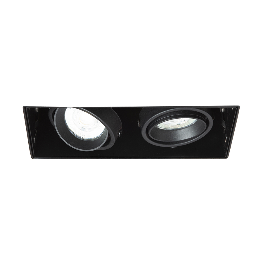 Corp de iluminat încastrat fără ramă cu plasare cardanică a sursei de lumină, ELECTRA II GU10 frameless negru 230V LED 8W