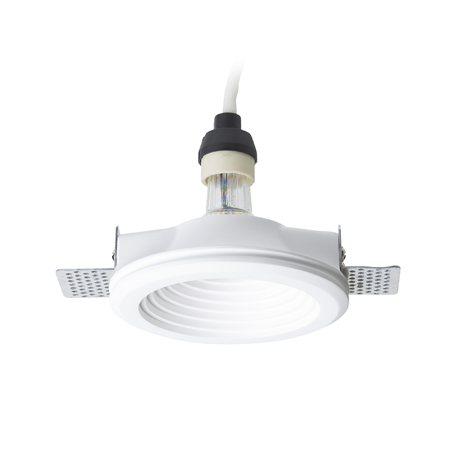 Corp de iluminat din ipsos cu suprafata texturata pentru iluminare LED GU10, DANTOR încastrat în rigips 230V 8W