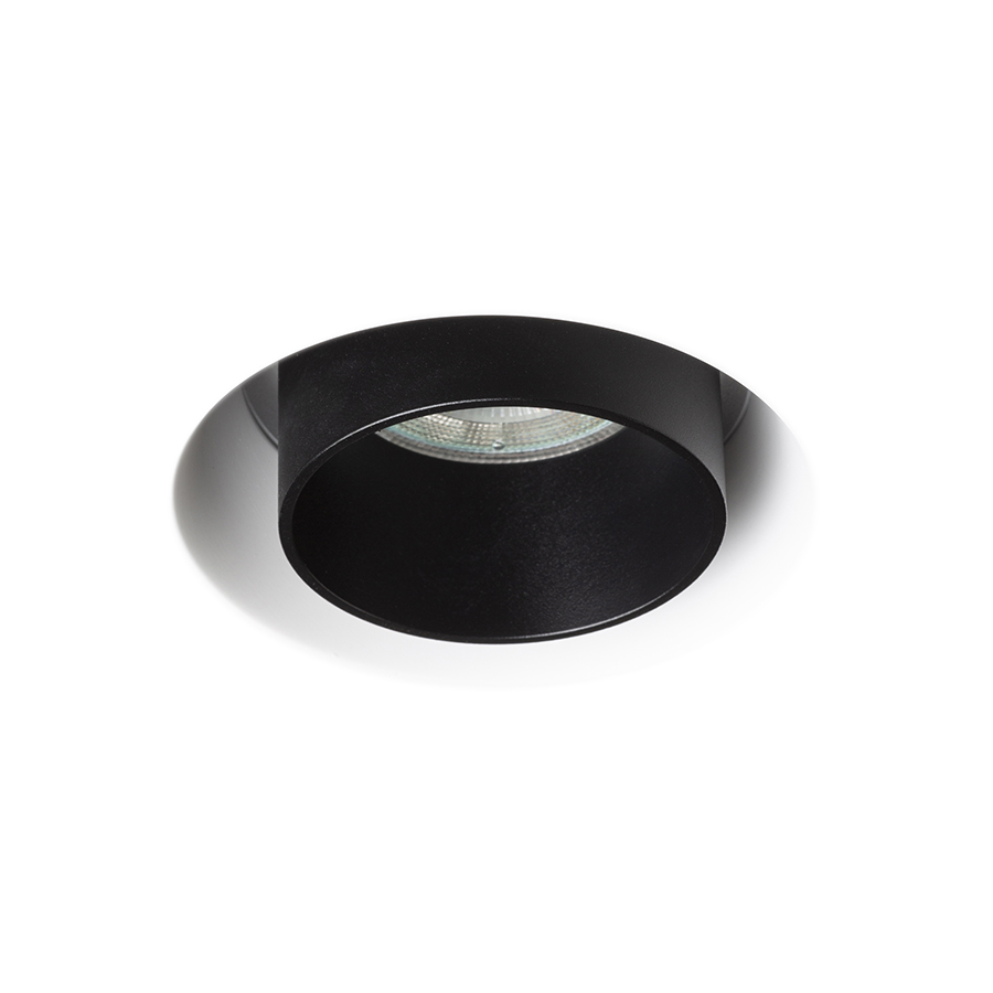 Plafon incastrat din ipsos cu surse de lumina LED reflectorizante metalice interioare reglabile, DAYTONA înclinabil în rigips/negru 230V GU10 8W