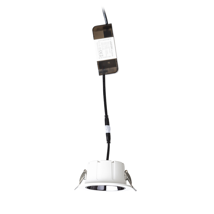 Lumină LED incasabilă cu reflector decorativ din crom negru, ANSEL încastrat alb 230V 12W 60° 3000K
