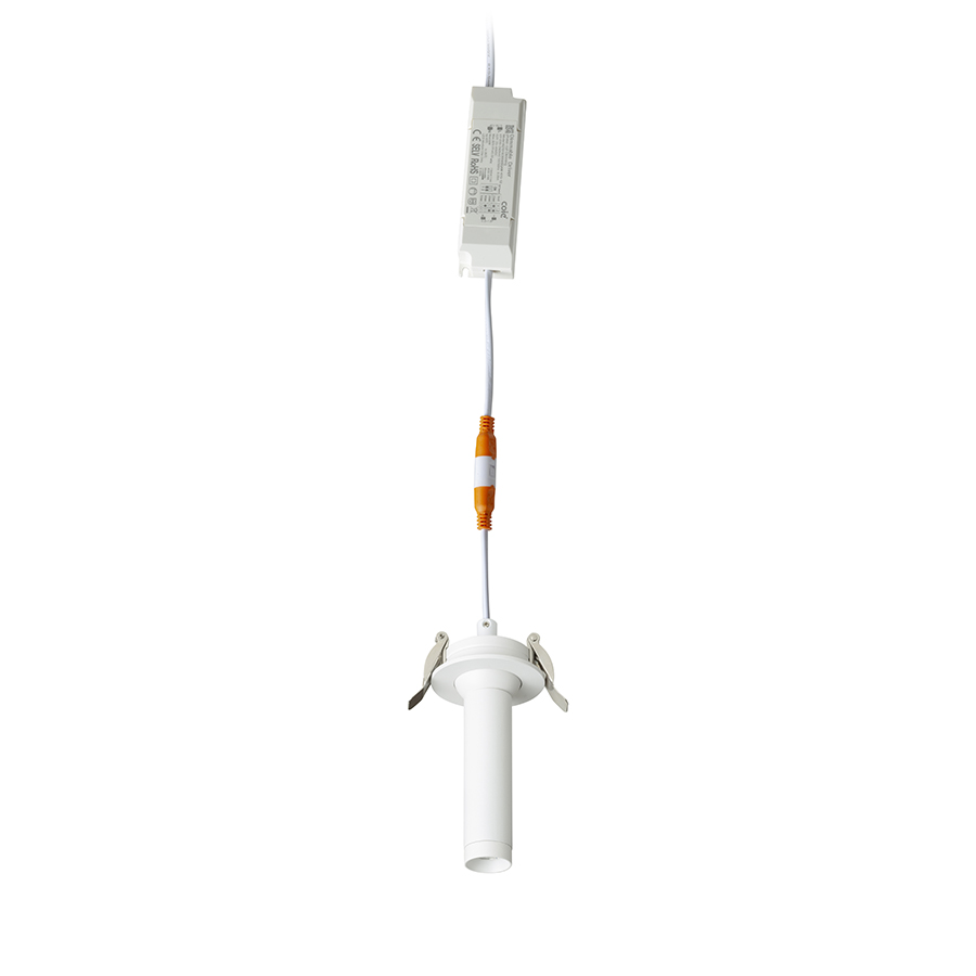 Lumină subtilă cu LED incastrat, cu o imbinare reglabila pentru instalare partială in tavanele de, LUMIS 11 DIMM incastrat alb 230V 7W 38° 3000K