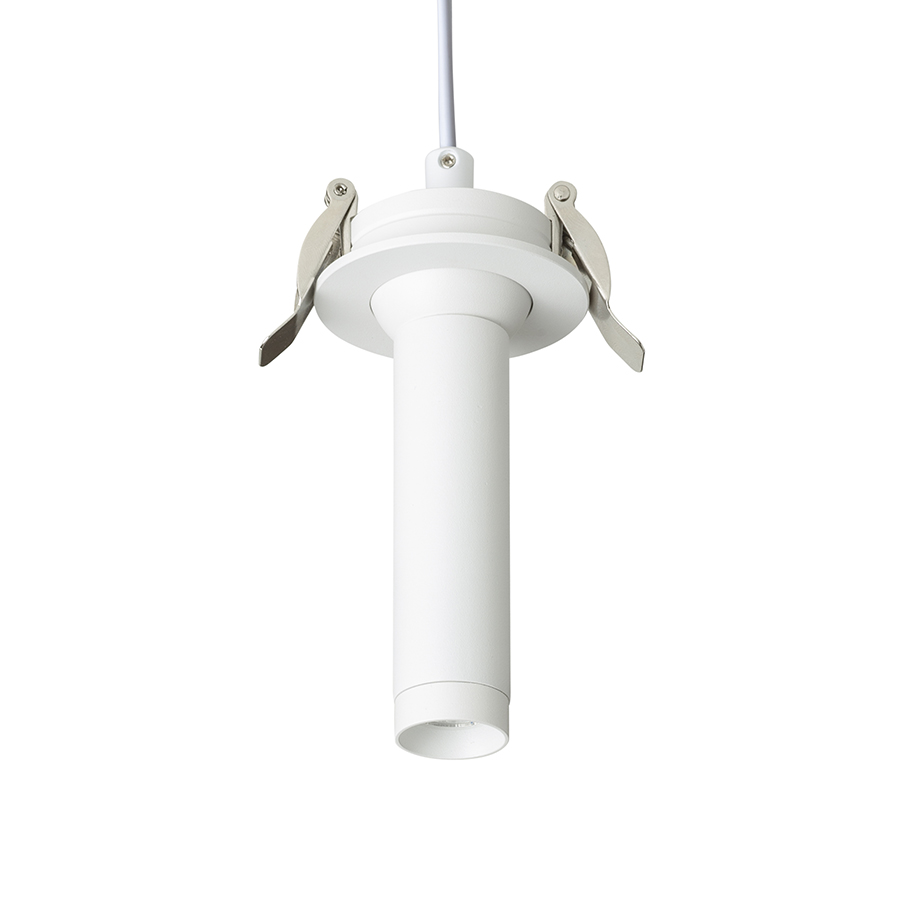 Lumină subtilă cu LED incastrat, cu o imbinare reglabila pentru instalare partială in tavanele de, LUMIS 11 DIMM incastrat alb 230V 7W 38° 3000K