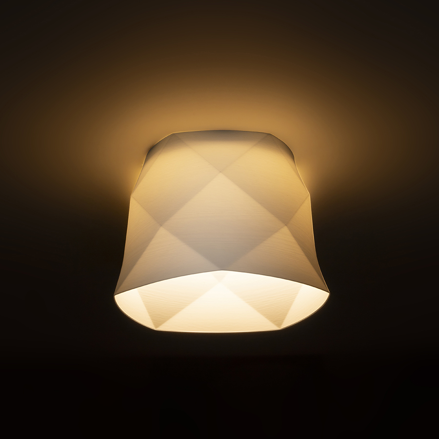 O lampă cu LED incastrat pentru un tavan din gips-carton cu adancime redusa si abajur decorativ, MARENGA RC1 98 încastrat alb Eco PLA 230V 6W 3000K