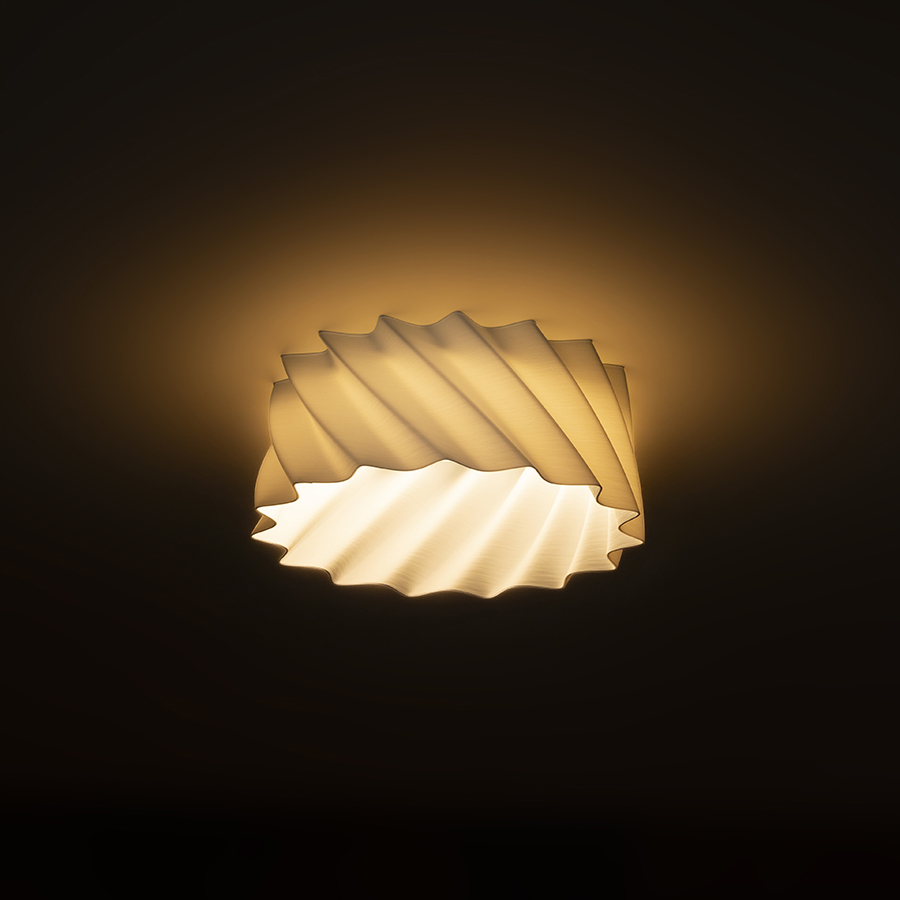 O lampă cu LED incastrat pentru un tavan din gips-carton cu adancime redusa si abajur decorativ, MARENGA RW2 60 încastrat alb Eco PLA 230V 6W 3000K