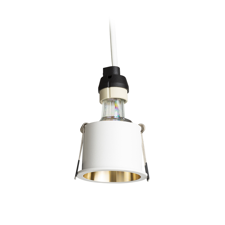 Lumina incasabila din aluminiu in diverse optiuni de culoare, potrivita pentru instalare in, ORCO încastrat alb/auriu 230V LED GU10 9W