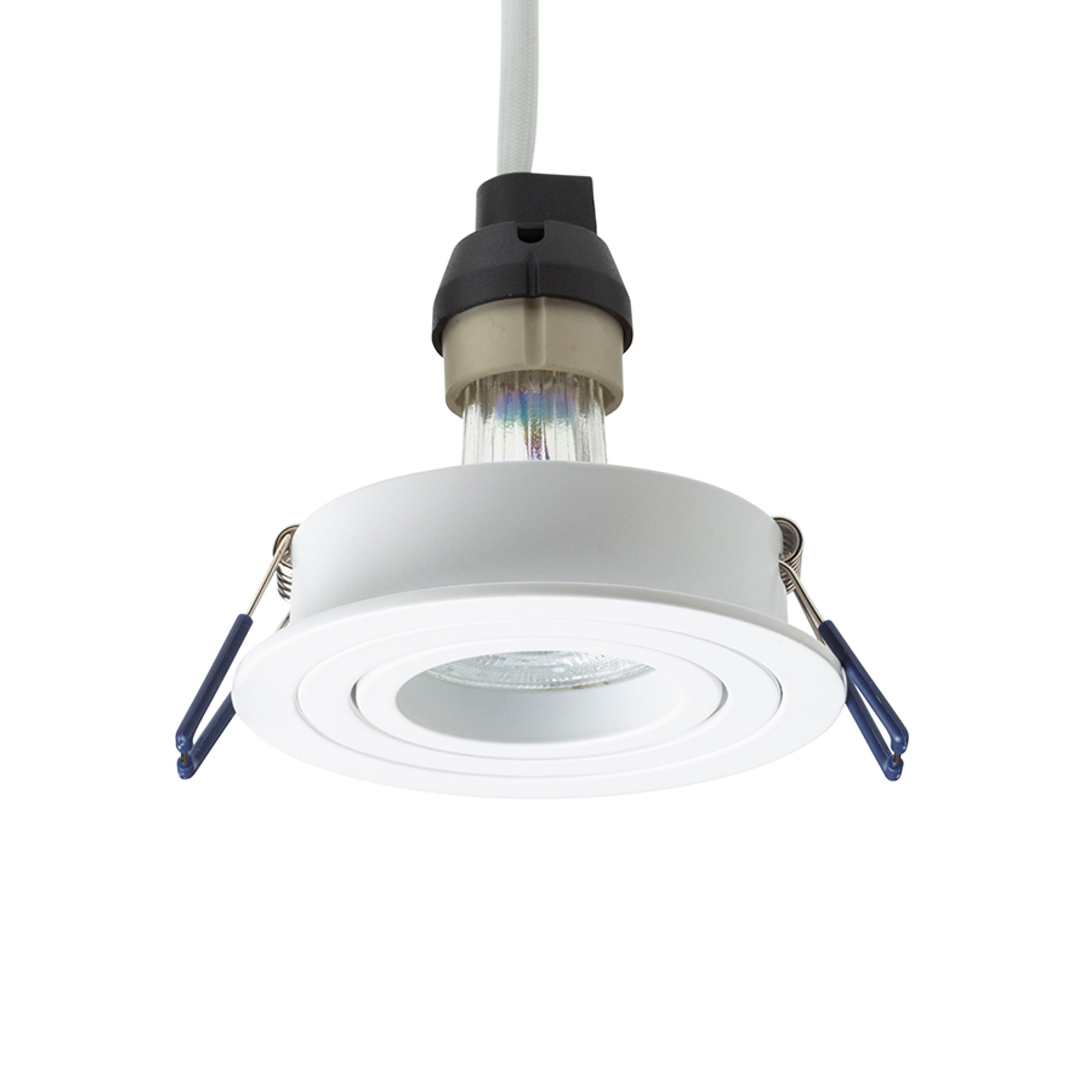 Corp de iluminat circular încastrat cu posibilitate de înclinare, PASADENA GU10 R alb 230V LED 7W