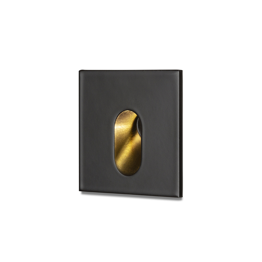 Corp de iluminat LED încastrat în perete, potrivit pentru iluminarea orientativă a coridoarelor și, MEMPHIS SQ în perete negru 230V 3W 60° 3000K