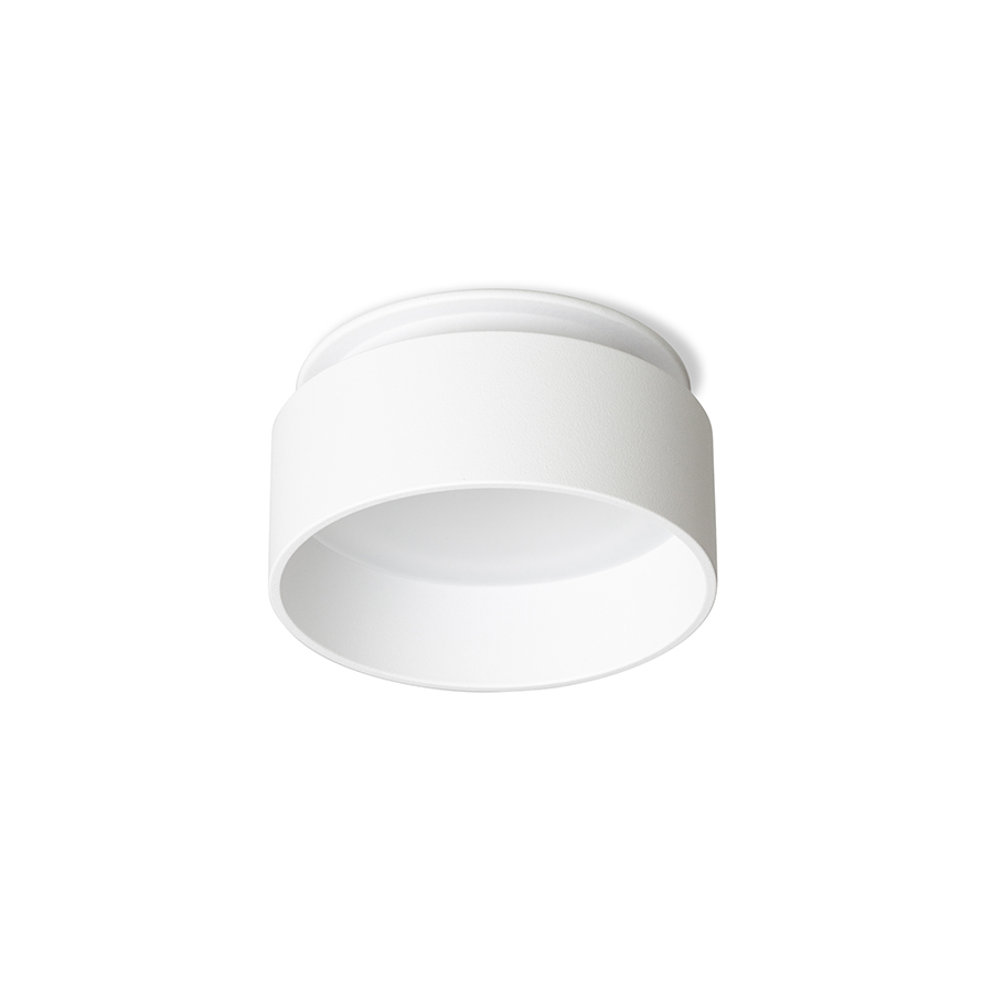 Lumina partial incastrata din aluminiu cu un offset pentru iluminare indirecta, potrivita pentru, TORD încastrat alb 230V LED GU10 9W