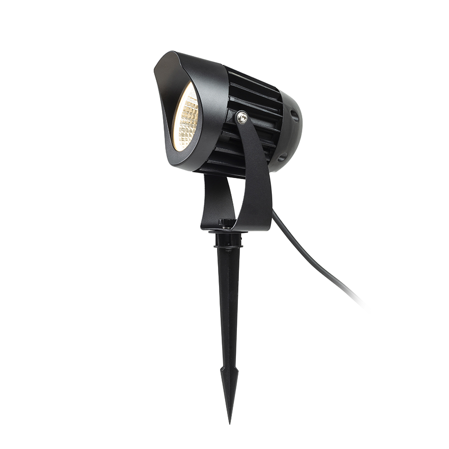 Spot LED de inalta performanta pentru exterior pe un varf de pamant, HAVANA cu vârf negru 230V 20W 26° IP65 3000K