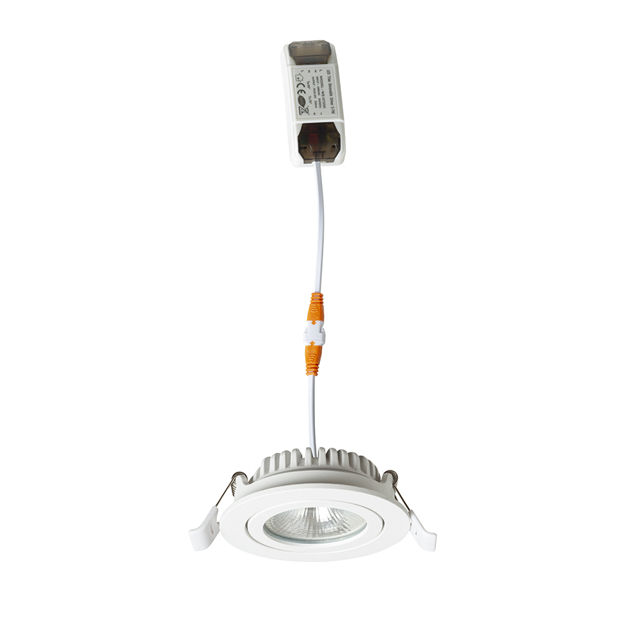 Lumina LED incasabila cu control al culorii si intensitații- DIMM TO WARM, JADE DIMM TO WARM încastrat alb 230V 6W 60° 3000 - 2000K