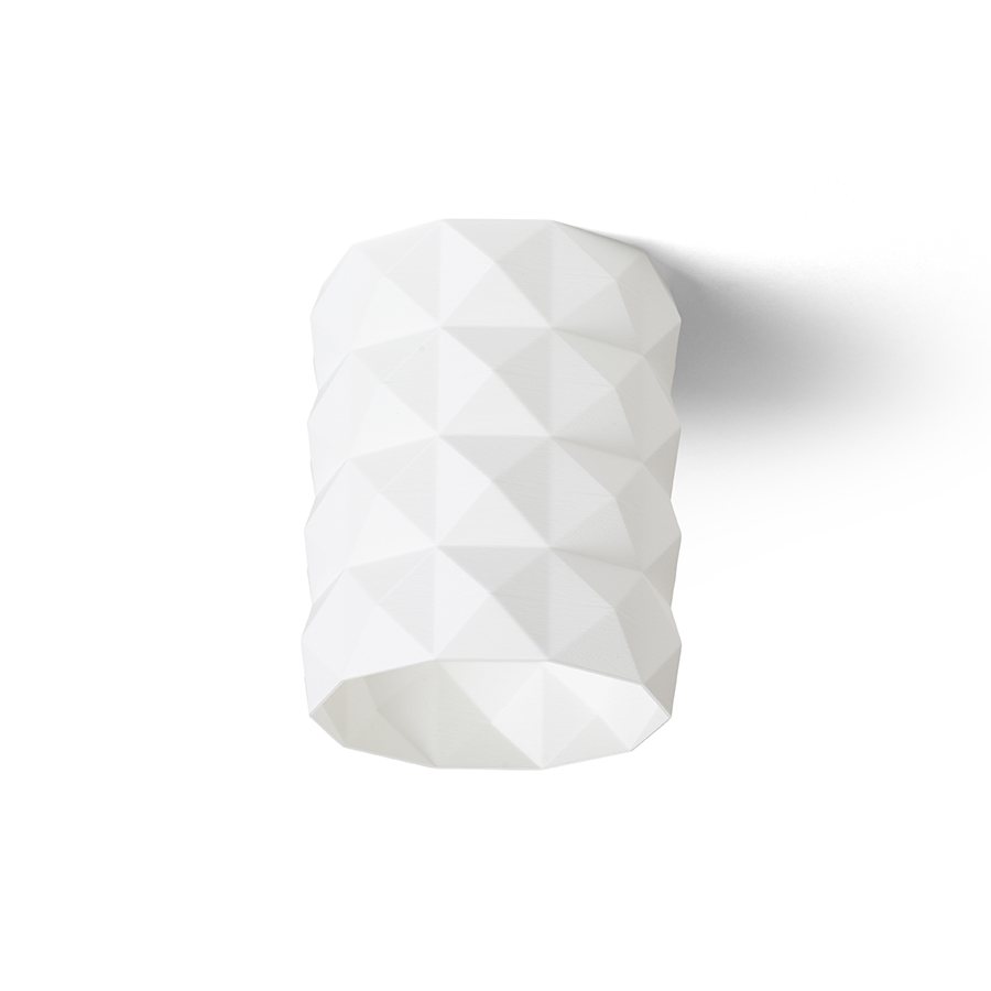 O lampă cu LED incastrat pentru un tavan din gips-carton cu adancime redusa si abajur decorativ, MARENGA RD6 96 încastrat alb Eco PLA 230V 6W 3000K