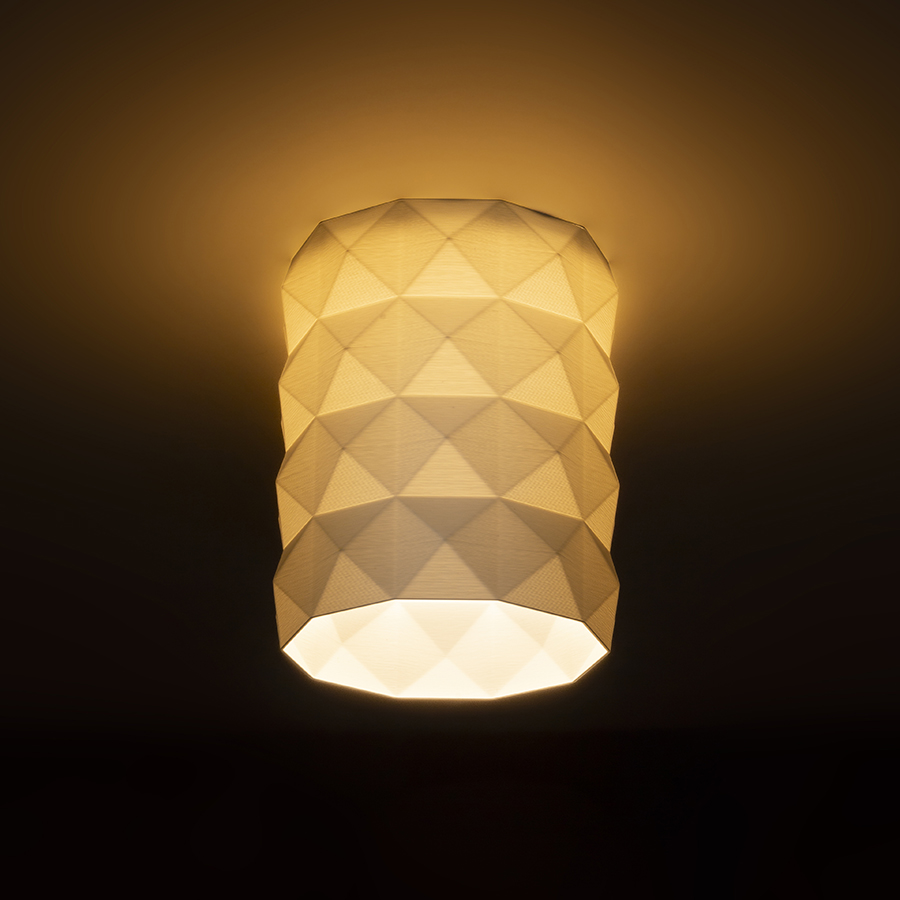O lampă cu LED incastrat pentru un tavan din gips-carton cu adancime redusa si abajur decorativ, MARENGA RD6 96 încastrat alb Eco PLA 230V 6W 3000K