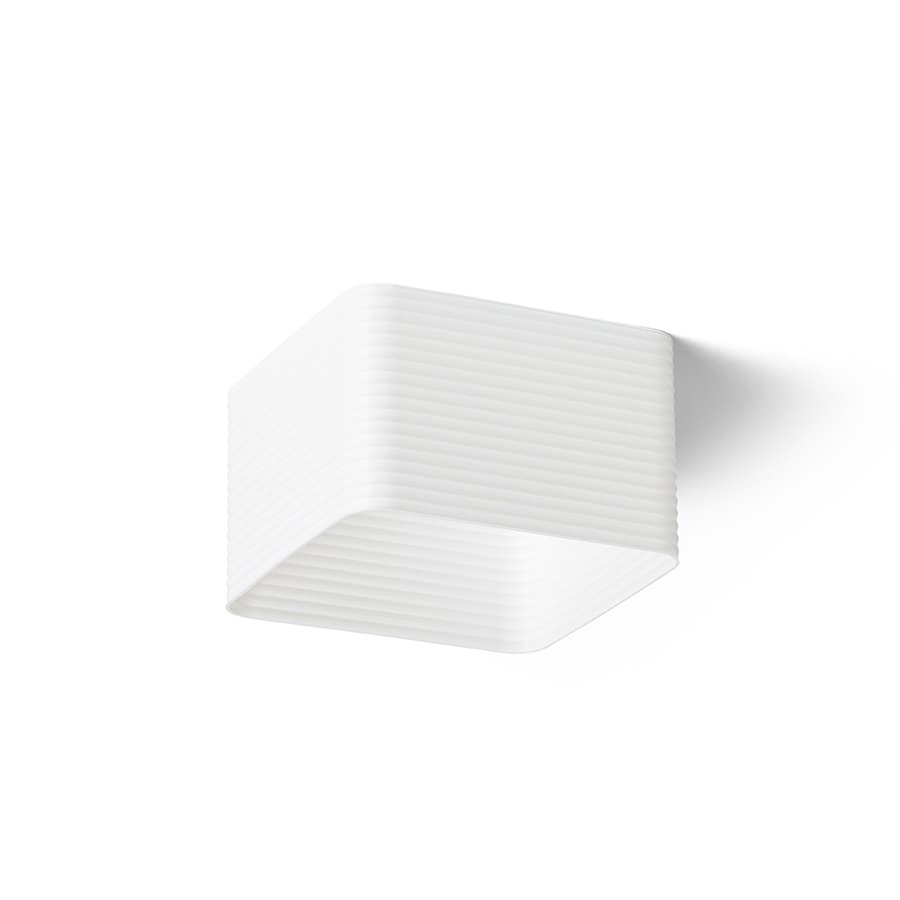 O lampa cu LED incastrat pentru un tavan din gips-carton cu adancime redusa si abajur decorativ, MARENGA SQR3 60 încastrat alb Eco PLA 230V 6W 3000K