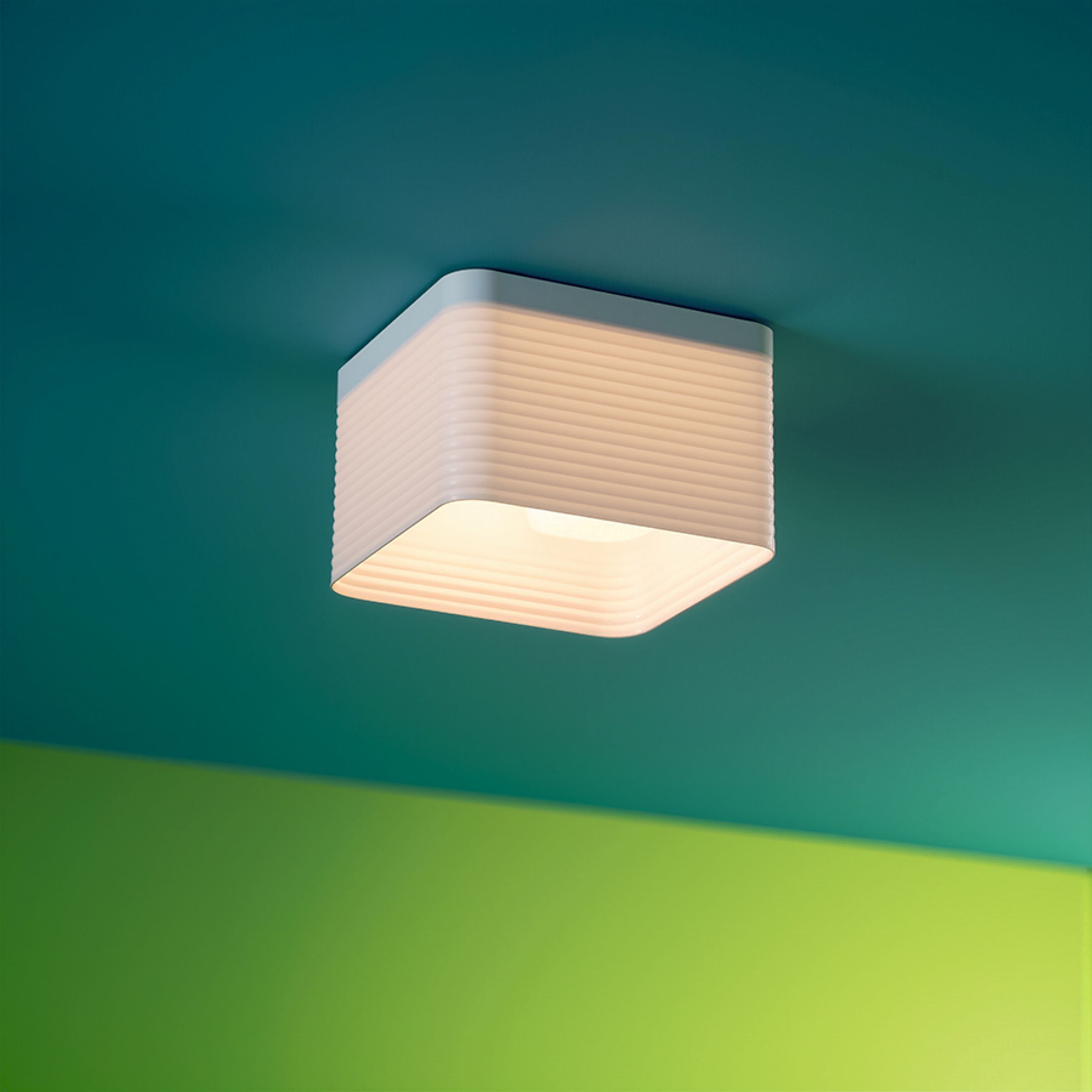O lampa cu LED incastrat pentru un tavan din gips-carton cu adancime redusa si abajur decorativ, MARENGA SQR3 60 încastrat alb Eco PLA 230V 6W 3000K